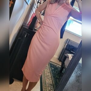 Elegant Pink Sleeveless Dress